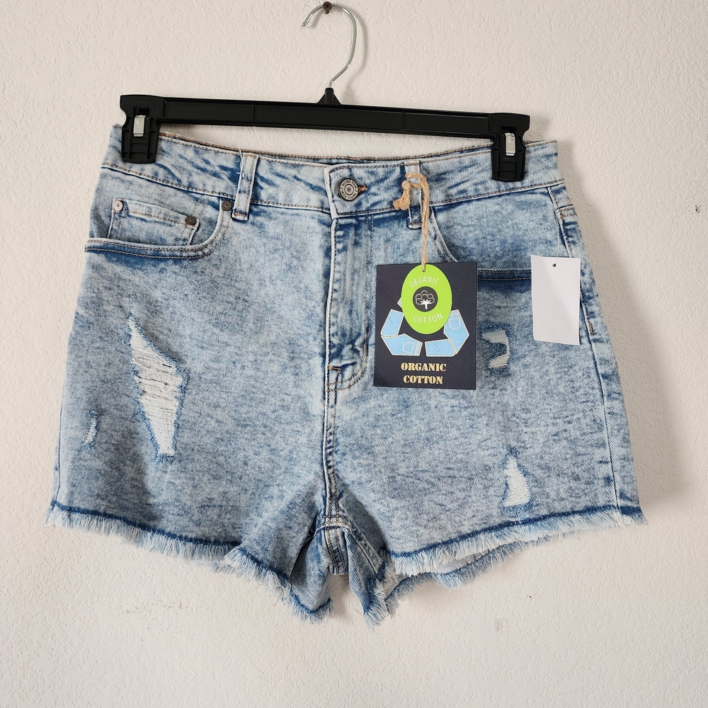 NWT- Indigo Rein Light Blue Organic Cotton Jean Shorts - Size 13